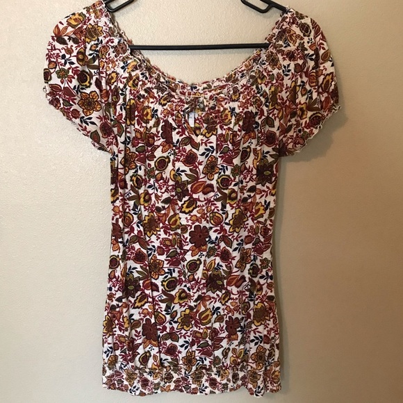 LUCKY BRAND women’s short sleeve top. Size MEDIUM. BOHO look - Picture 6 of 10